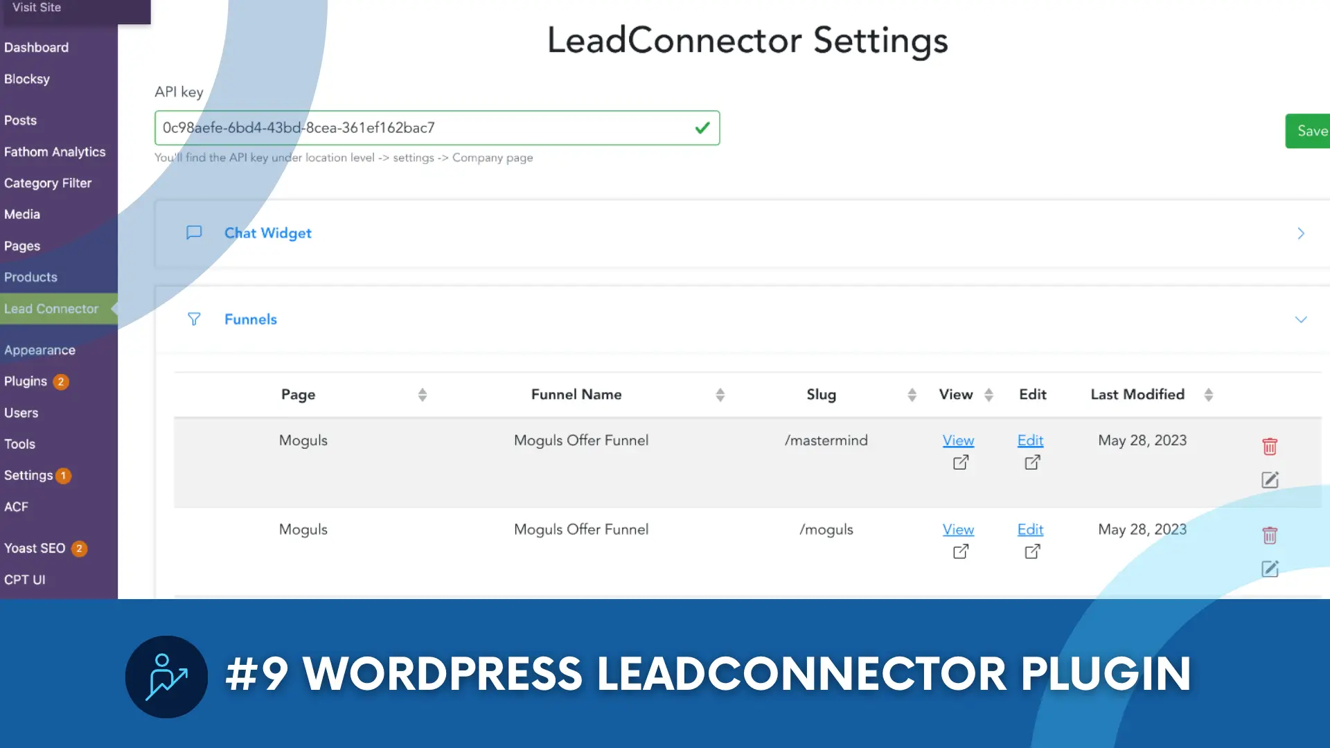 WordPress Lead connector Plugin